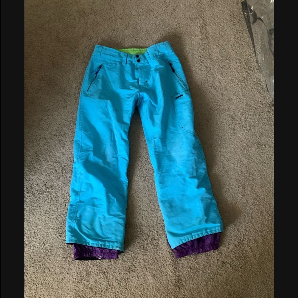 Aperture Bright Blue and Purple Snow Pants